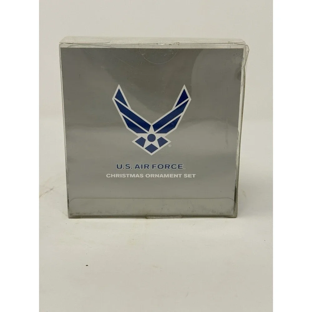 Kurt S. Adler U.S. Air Force Hanging Christmas Ornament Set Helmet Boots 2pc